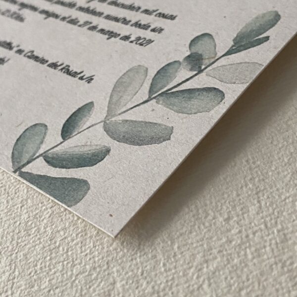 Invitaciones de boda en acuarela personalizadas