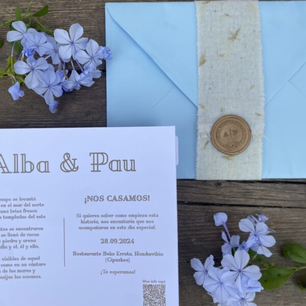 Invitaciones personalizadas para boda