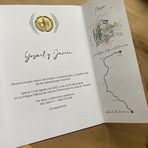 Invitaciones de boda elegantes personalizadas