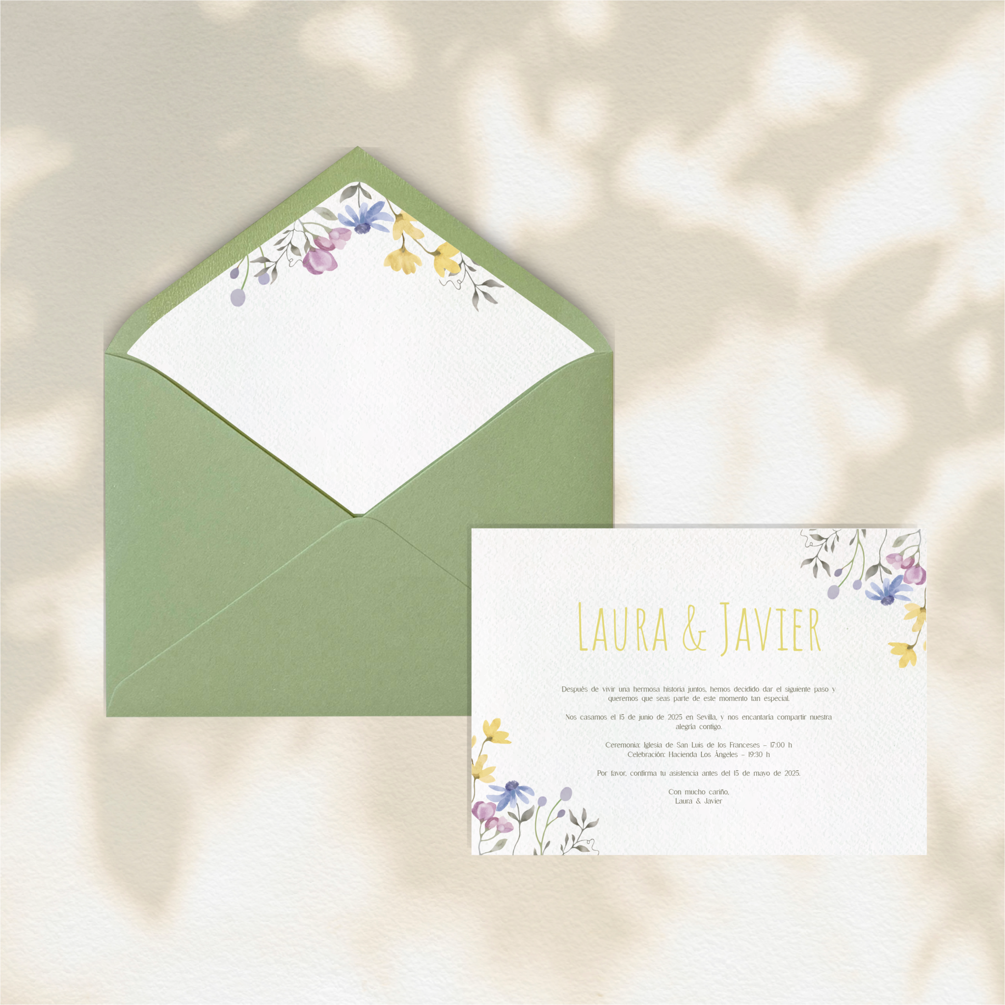 Invitación Lormain - Invitaciones de boda prediseñadas