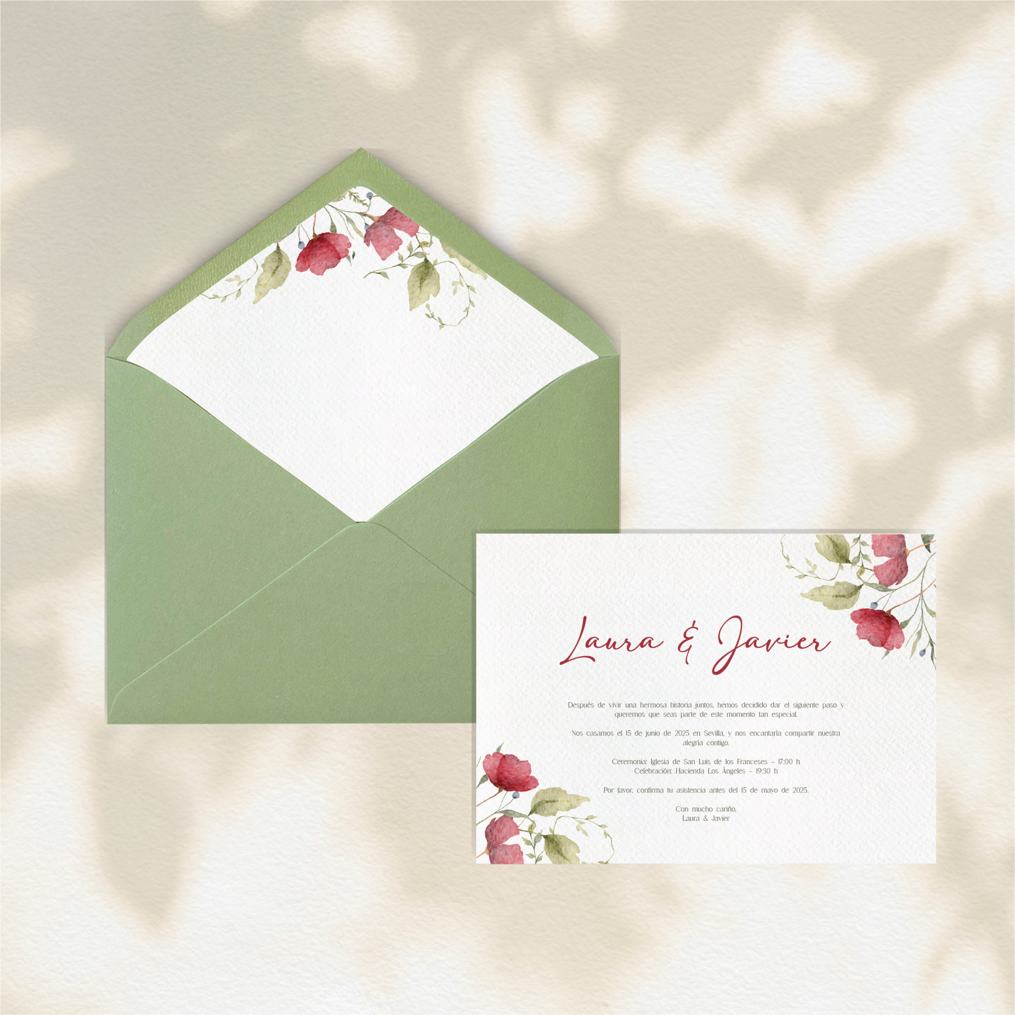 Invitación Beaumont - Invitaciones de boda prediseñadas