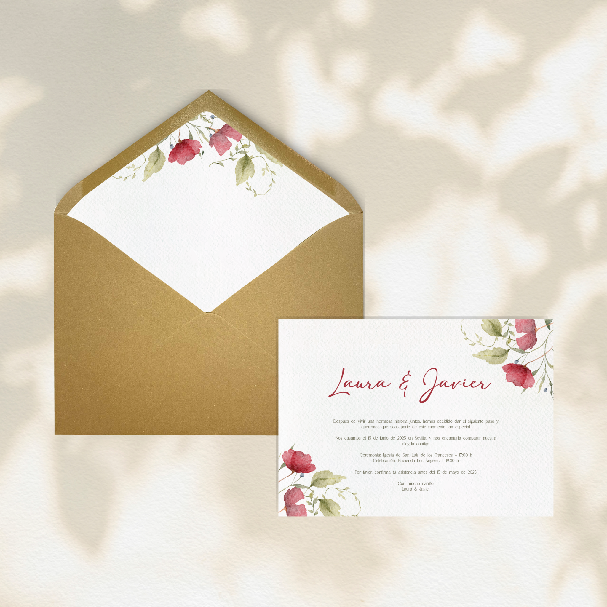 Invitación Beaumont - Invitaciones de boda prediseñadas