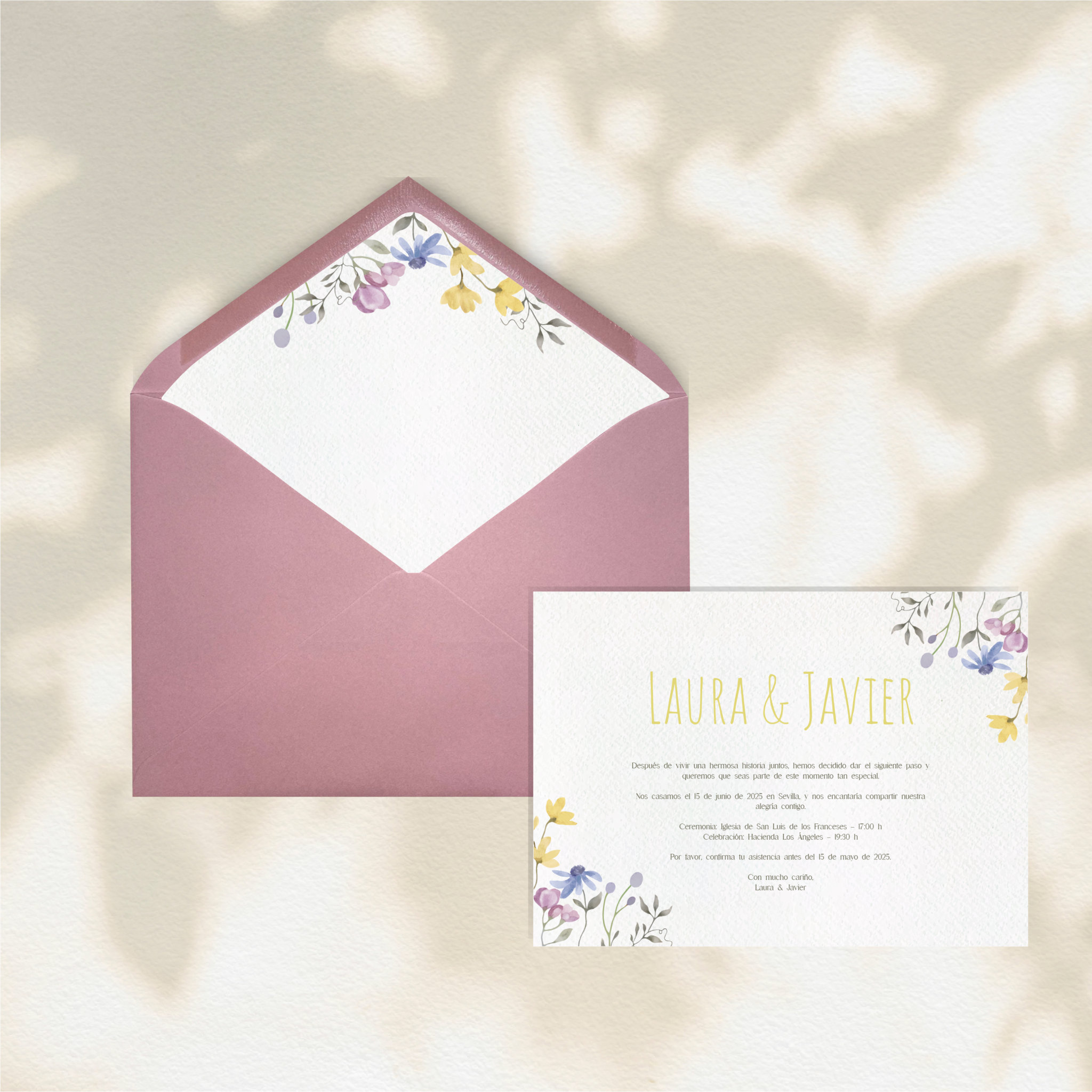 Invitación Lormain - Invitaciones de boda prediseñadas