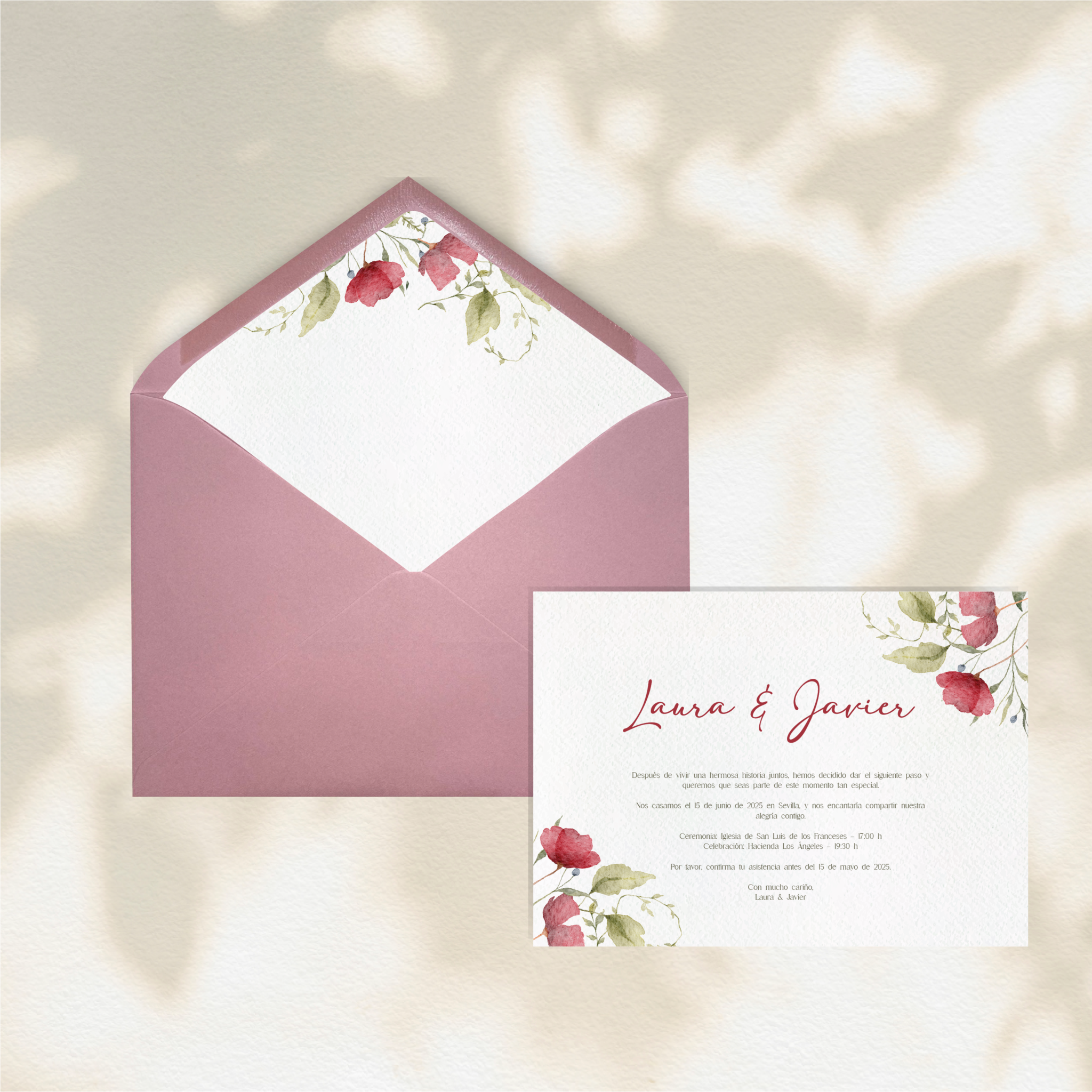 Invitación Beaumont - Invitaciones de boda prediseñadas