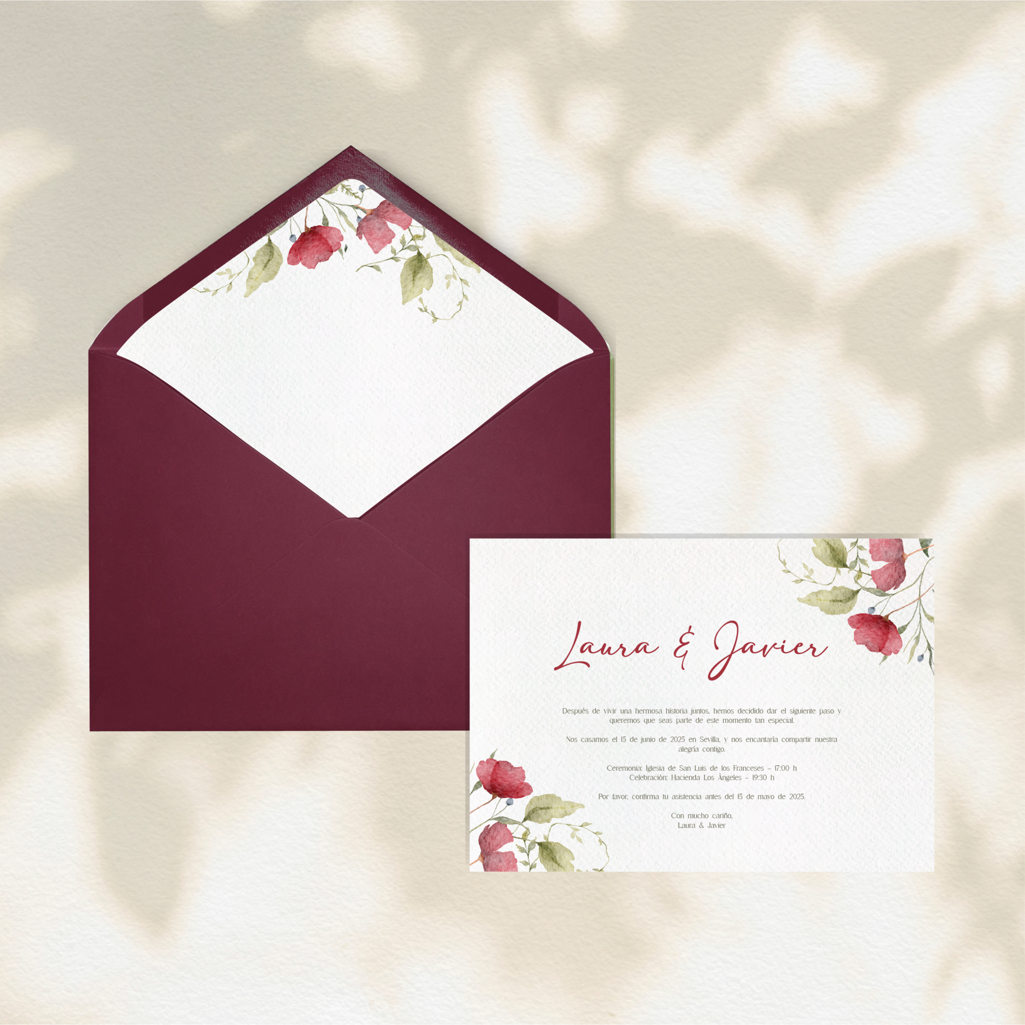 Invitación Beaumont - Invitaciones de boda prediseñadas