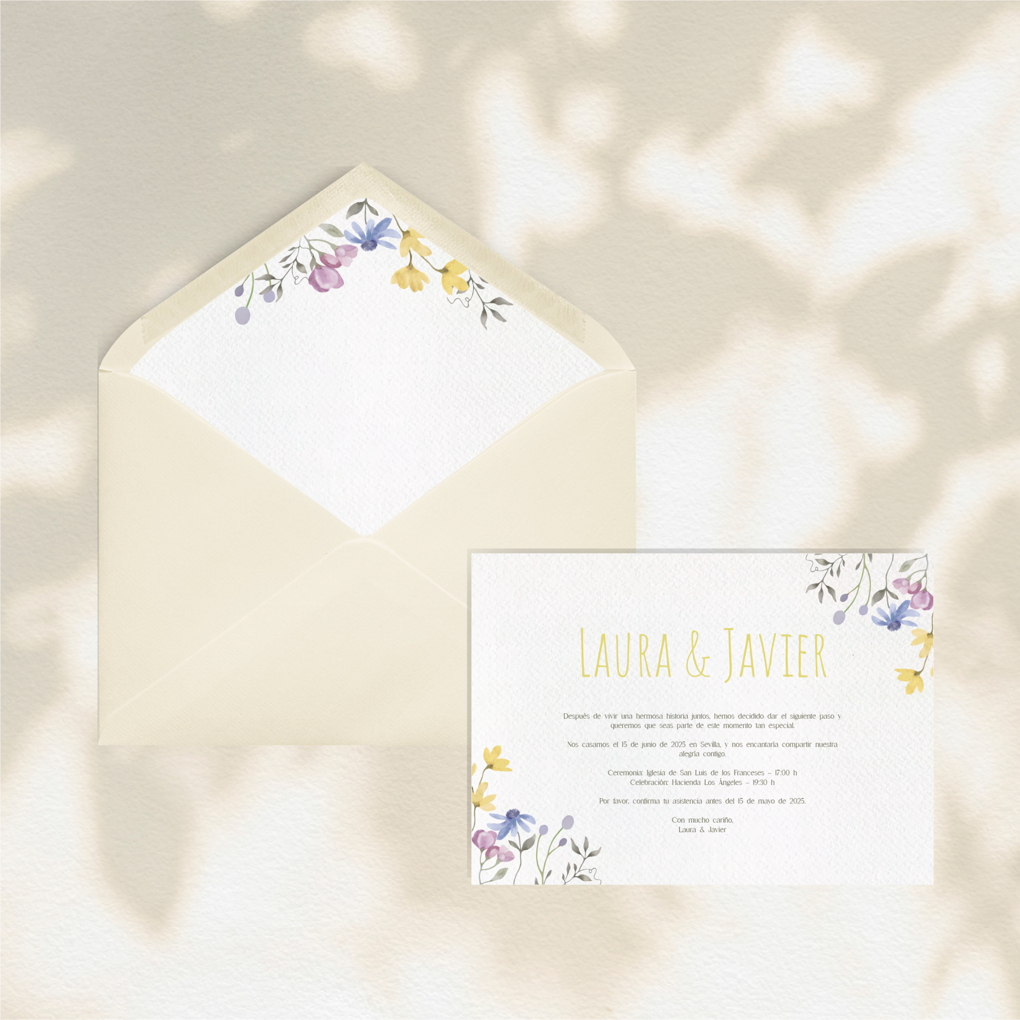 Invitación Lormain - Invitaciones de boda prediseñadas