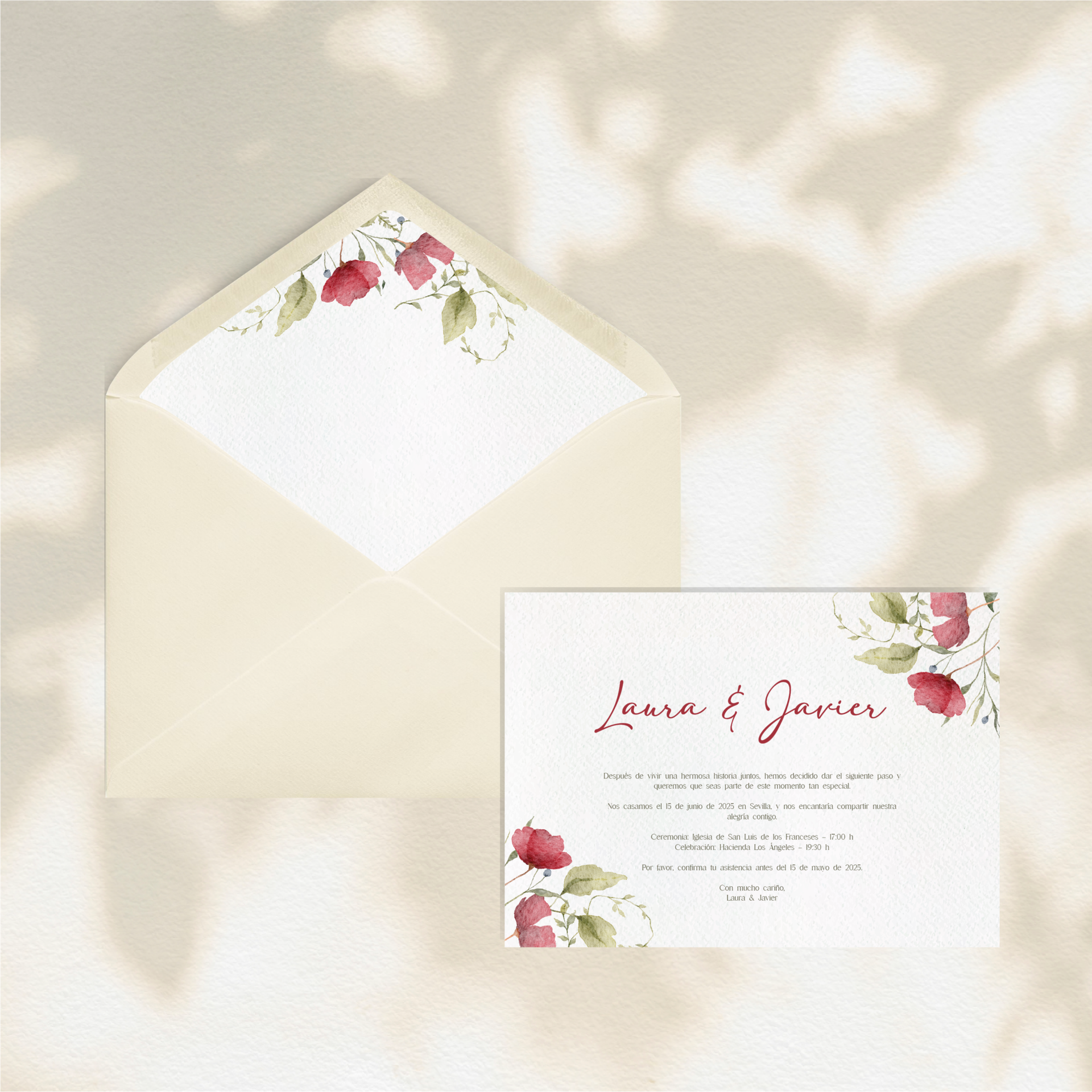 Invitación Beaumont - Invitaciones de boda prediseñadas