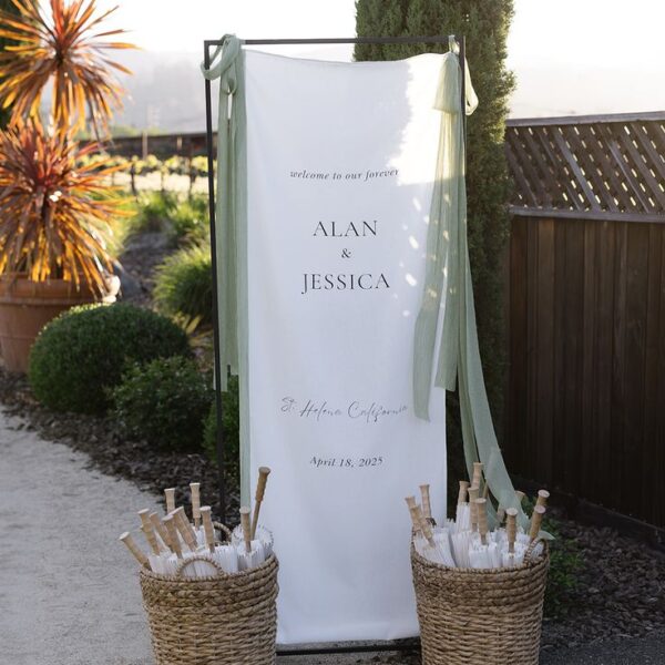 Cartel de bienvenida para boda personalizado
