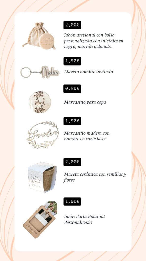 Regalos de invitados personalizados con diseño